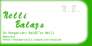 nelli balazs business card